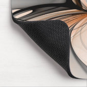 Abstrakt Anthracite Grau Siena Modernes Fraktal Ku Mousepad (Ecke)