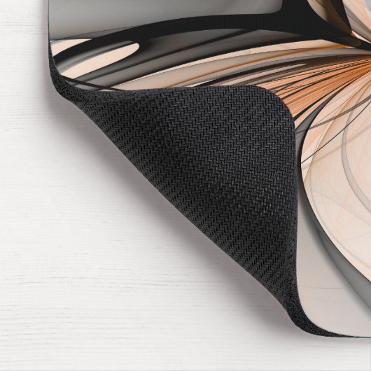 Abstrakt Anthracite Grau Siena Modernes Fraktal Ku Mousepad (Ecke)