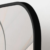 Abstrakt Anthracite Grau Siena Modernes Fraktal Ku Pickleball Schläger (Linke Seite)