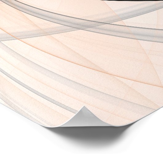 Abstrakt Anthracite Grau Siena Modernes Fraktal Ku Poster (Ecke)