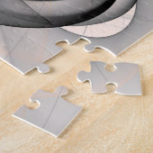 Abstrakt Anthracite Grau Siena Modernes Fraktal Ku Puzzle (Seite)