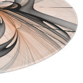 Abstrakt Anthracite Grau Siena Modernes Fraktal Ku Schneidebrett (Ecke)