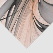 Abstrakt Anthracite Grau Siena Modernes Fraktal Ku Seidenpapier (Detail)