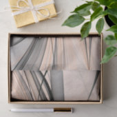 Abstrakt Anthracite Grau Siena Modernes Fraktal Ku Seidenpapier (Geschenk)