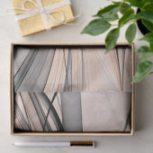 Abstrakt Anthracite Grau Siena Modernes Fraktal Ku Seidenpapier (Geschenk)