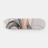 Abstrakt Anthracite Grau Siena Modernes Fraktal Ku Skateboard (Horizontal)