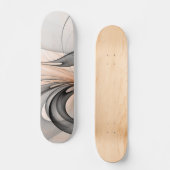 Abstrakt Anthracite Grau Siena Modernes Fraktal Ku Skateboard (Vorderseite)