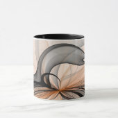 Abstrakt Anthracite Grau Siena Modernes Fraktal Ku Tasse (Zentrum)