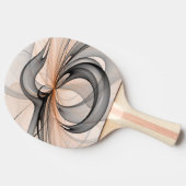 Abstrakt Anthracite Grau Siena Modernes Fraktal Ku Tischtennis Schläger (Seitenansicht)