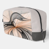 Abstrakt Anthracite Grau Siena Modernes Fraktal Ku Waschbeutel (Rechte Ecke)