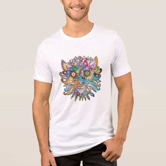 Abstrakt anthropomorphisch Tri-Blend shirt (Vorderseite)