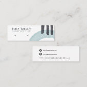 ABSTRAKT AQUA BLAU STUD EARRING DISPLAD MINI VISITENKARTE (Vorne/Hinten)