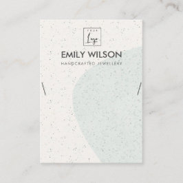 ABSTRAKT AQUA BLUE KERAMIK NECKLACE DISPLAO-LOGO VISITENKARTE