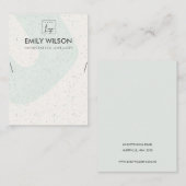 ABSTRAKT AQUA BLUE KERAMIK NECKLACE DISPLAO-LOGO VISITENKARTE (Vorne/Hinten)