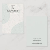 ABSTRAKT AQUA BLUE KERAMIK NECKLACE DISPLAO-LOGO VISITENKARTE (Vorne/Hinten)