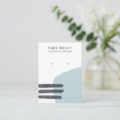 ABSTRAKT AQUA BLUE SHAPE STUDIE EARRING DISPLAY CA VISITENKARTE (Stehend Vorderseite)