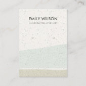 ABSTRAKT AQUA GRAY KERAMIK WAVES EARRING DISPLAY VISITENKARTE (Vorderseite)