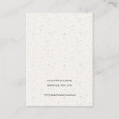 ABSTRAKT AQUA GRAY KERAMIK WAVES EARRING DISPLAY VISITENKARTE (Rückseite)