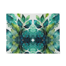 Abstrakt Aquamarin, grün, Smaragd, botanisch