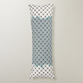 Abstrakt Aquamarin, weiß, Bronzemuster Seitenschläferkissen (Vorderseite Vertikal)