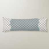 Abstrakt Aquamarin, weiß, Bronzemuster Seitenschläferkissen (Vorderseite)