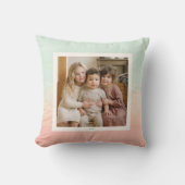 Abstrakt Aquarell Pastell Pfirsich Minze Benutzerd Kissen (Vorderseite)