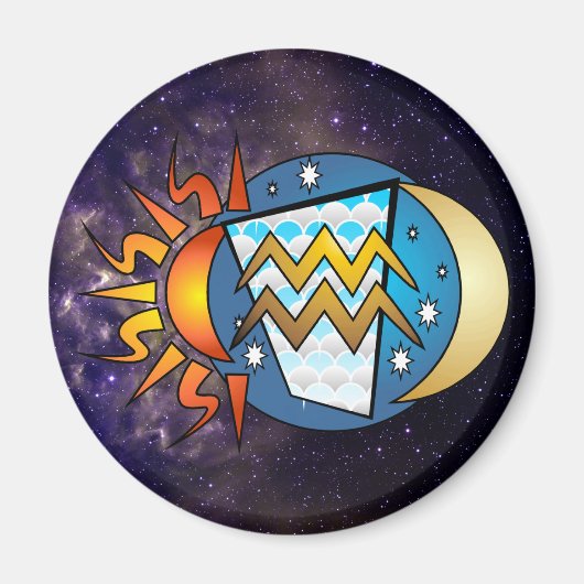 Abstrakt Aquarius Magnet (Vorne)