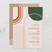 Abstrakt Arch Wedding Einladung Boho (Vorne/Hinten)
