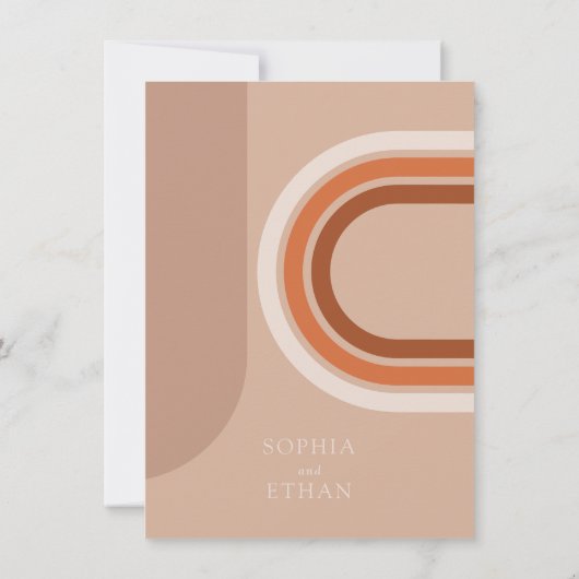 Abstrakt Arch Wedding Einladung Boho (Rückseite)