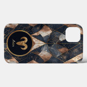 Abstrakt Aries Zodiac Illustration Moderne Case-Mate iPhone Hülle (Rückseite (Horizontal))