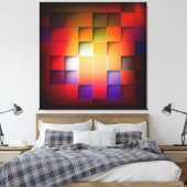 Abstrakt Art. 17 überzogene Canvas Leinwanddruck (Insitu (Schlafzimmer))