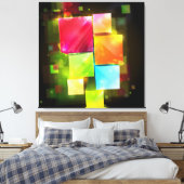 Abstrakt Art. 18 überzogene Canvas Leinwanddruck (Insitu (Schlafzimmer))