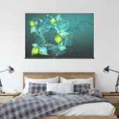 Abstrakt Art. 24 Wrapped Canvas Leinwanddruck (Insitu (Schlafzimmer))