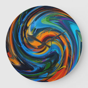 Abstrakt Art #30 Große Wanduhr
