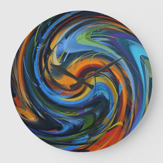 Abstrakt Art #30 Große Wanduhr (Vorderseite)