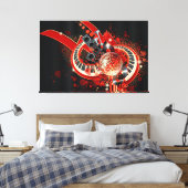 Abstrakt Art. 34 Wrapped Canvas Leinwanddruck (Insitu (Schlafzimmer))