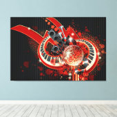 Abstrakt Art. 34 Wrapped Canvas Leinwanddruck (Insitu (Holzboden))