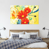 Abstrakt Art. 40 überzogene Canvas Leinwanddruck (Insitu (Schlafzimmer))