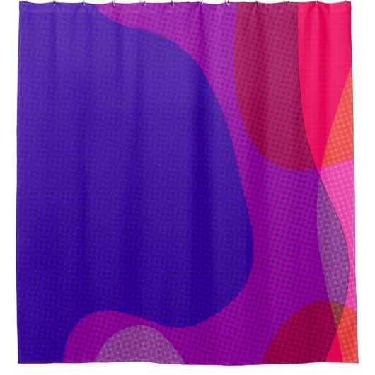 Abstrakt Art. 4897 - Lila rosa Gelb Duschvorhang (Vorderseite)