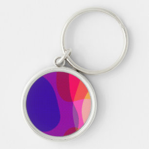 Abstrakt Art. 4897 - Lila rosa Gelb Schlüsselanhänger