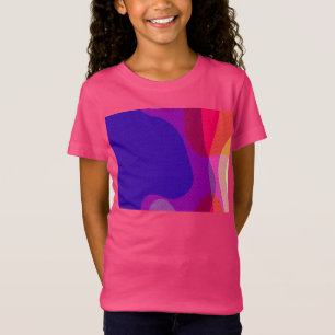 Abstrakt Art. 4897 - Lila rosa Gelb T-Shirt