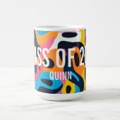 Abstrakt Art Abschluss Class of 2025 Custom Kaffeetasse (Mittel)