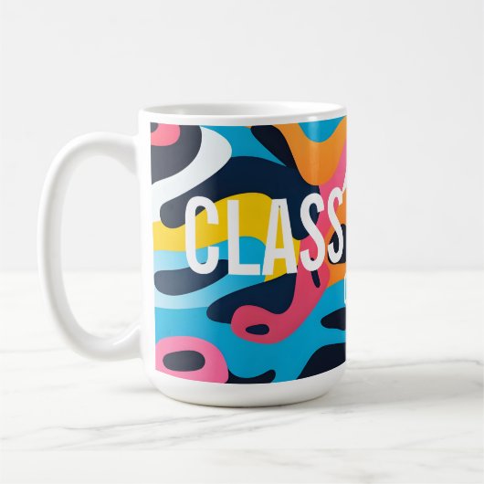 Abstrakt Art Abschluss Class of 2025 Custom Kaffeetasse (Links)