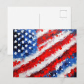 Abstrakt Art American Flag Postcard Postkarte (Vorne/Hinten)