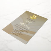 Abstrakt Art Beige Chinesische Hochzeit Folieneinladung (Gedreht)