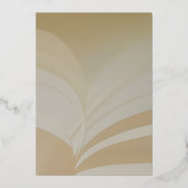 Abstrakt Art Beige Chinesische Hochzeit Folieneinladung (Rückseite)