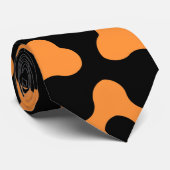 Abstrakt Art Black and Orange Krawatte (Gerollt)
