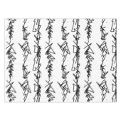 Abstrakt Art Black and White Minimalismus Tischdecke (Vorderseite (Horizontal))