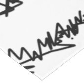 Abstrakt Art Black and White Minimalismus Tischdecke (Schrägansicht)