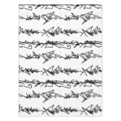Abstrakt Art Black and White Minimalismus Tischdecke (Vorderseite)